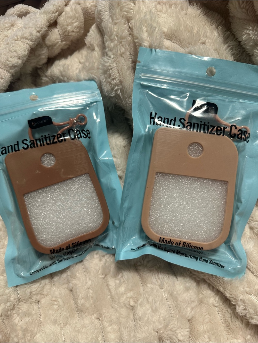 Silicone Hand Sanitizer Case - Tan